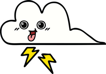 cute cartoon storm cloud