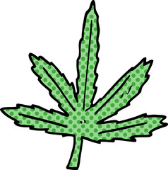 cartoon doodle marijuana leaf