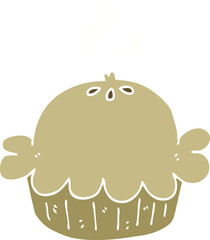 flat color style cartoon pie