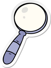 sticker cartoon doodle of a magnifying glass