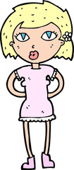cartoon woman