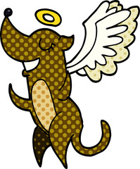 cartoon doodle angel dog
