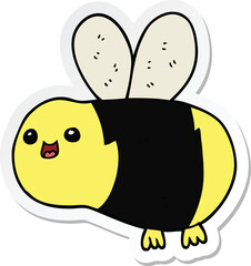sticker of a cartoon bee