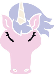 quirky hand drawn cartoon unicorn