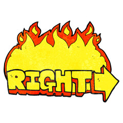 texture cartoon right symbol