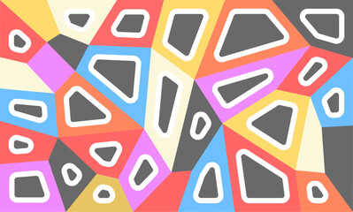 Voronoi,Geometric pattern background forming stone foundation array.broken glass illustration background.