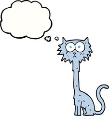 thought bubble cartoon cat