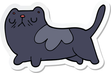 sticker of a cartoon cat