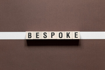 Bespoke - word concept on cubes