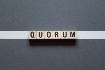 Quorum - word concept on cubes