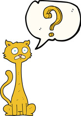 speech bubble cartoon curious cat