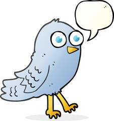 speech bubble cartoon bird