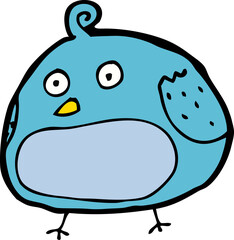 cartoon fat bird