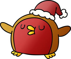 gradient cartoon cute kawaii red robin