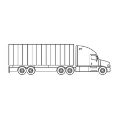 Truck icon vector. transportation of goods illustration sign. Cargo transportation symbol or logo.