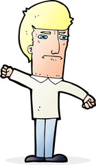 cartoon angry man