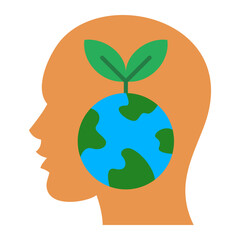 Think Eco Flat Icon