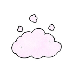 Fototapeta premium cartoon fluffy pink cloud
