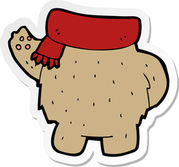 sticker of a cartoon teddy bear body