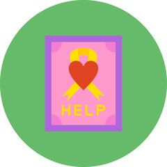 Poster Multicolor Circle Flat Icon