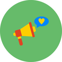 Call To Action Multicolor Circle Flat Icon