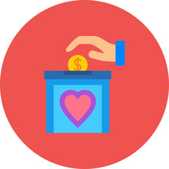 Fototapeta premium Help Multicolor Circle Flat Icon