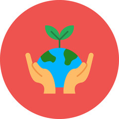 Environment Multicolor Circle Flat Icon
