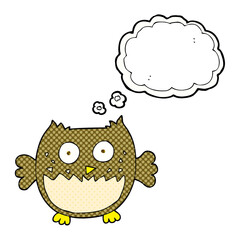 thought bubble cartoon owl