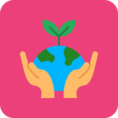 Environment Multicolor Round Corner Flat Icon