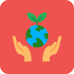 Globalization Multicolor Round Corner Flat Icon