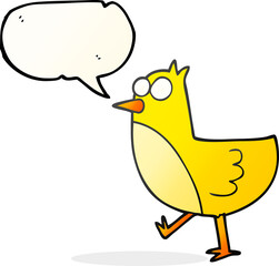 speech bubble cartoon bird