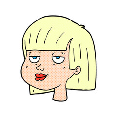cartoon female face