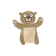 retro cartoon teddy bear