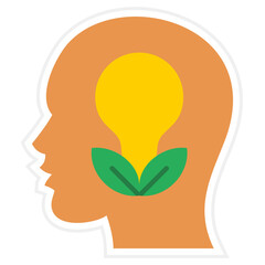 Think Green Sticker Icon