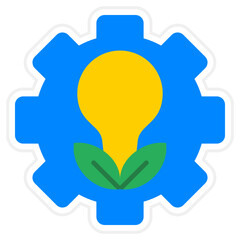 Green Technology Sticker Icon