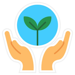 Eco Friendly Sticker Icon