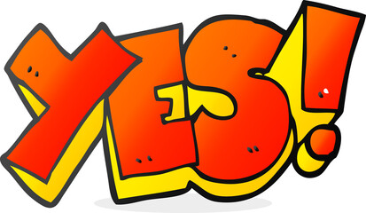 cartoon yes symbol