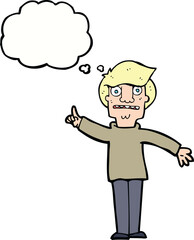 cartoon man asking question with thought bubble