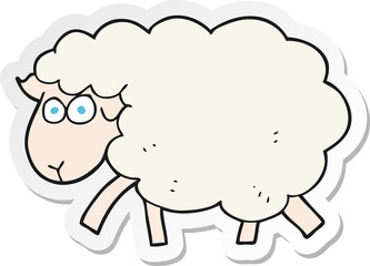 sticker of a cartoon sheep