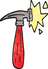 cartoon doodle hammer banging