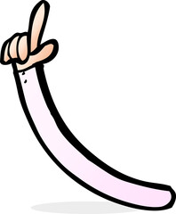 Obraz premium cartoon pointing arm