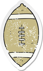 retro distressed sticker of a cartoon football
