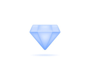 symbol or icon of a diamond or gem. 3d and realistic design. vector elements
