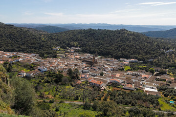 View of the town of Alajar