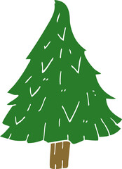 Fototapeta premium cartoon doodle christmas tree