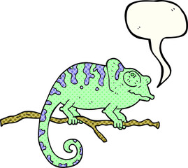 comic book speech bubble cartoon chameleon