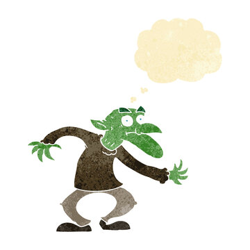 recommend clip art: cartoon goblin with thought bubble