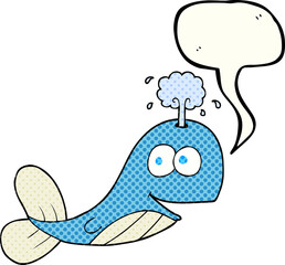 comic book speech bubble cartoon whale