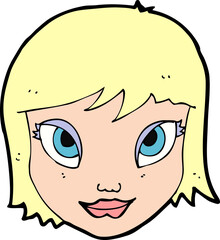 cartoon female face