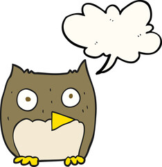 speech bubble cartoon owl